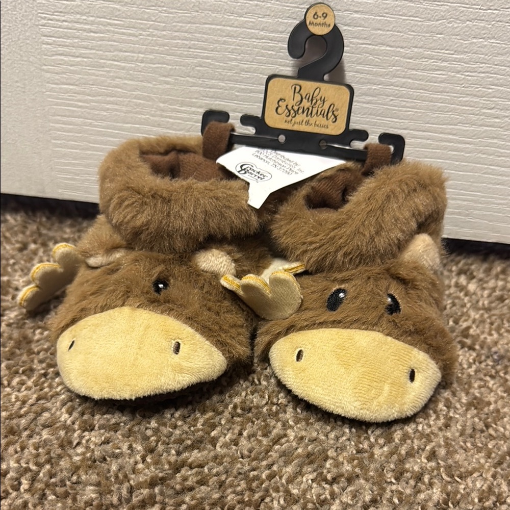 Brown Baby Essentials Moose Booties